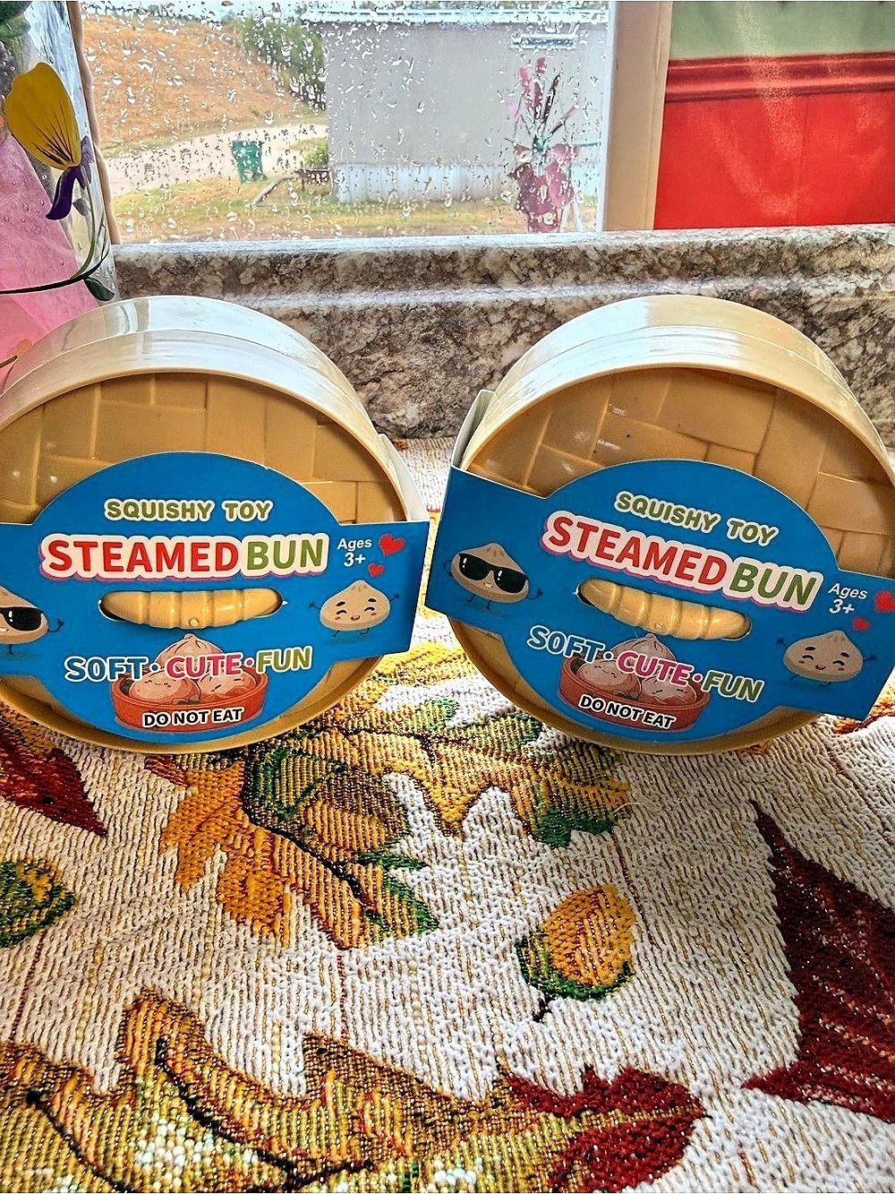 Steamed Bun Squishy Toy with Steamer Basket u get 1